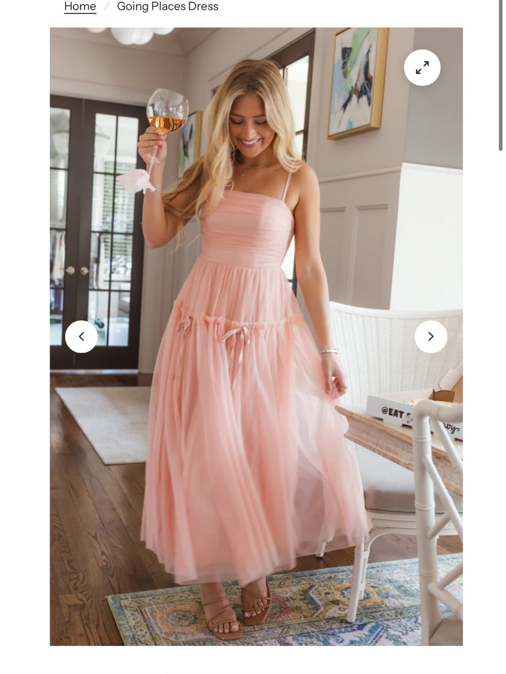 Vestique light pink tulle midi dress w bows